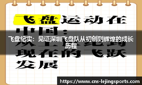 飞盘纪实：见证深圳飞盘队从初创到辉煌的成长历程